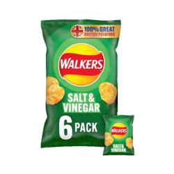 Walkers Salt & Vinegar Crisps 6X25g