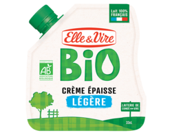 Elle & Vire Bio Crème Épaisse légère en poche