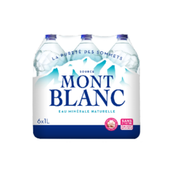 PACK EAU MINERALE NATURELLE MONT BLANC 6X1L