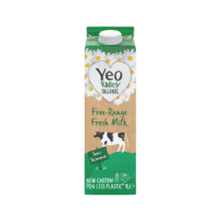 Semi skimmed fresh organic milk 1ltr