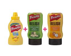 Moutardes, sauces BBQ, Relish French's