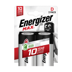 Energizer Max pack de 2 piles alcalines D
