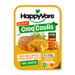 Croq'Coulis Patate douce, Carotte & Cœur sauce curry coco - 190g