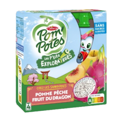 Samouraïs : Pomme Pêche Fruit du dragon 4*90g