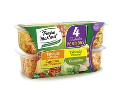 Carottes Ciboulette / Coleslaw / Taboulé au poulet / Taboulé Oriental 