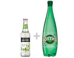 Sirop de MONIN et Perrier