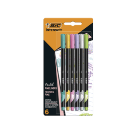 Pack van 6 BIC® Intensity® Fineliner Pastel : assortie