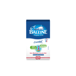 Etui 400g La Baleine sels minéraux de mer gros -30% de sodium