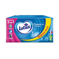 Mouchoirs Lotus boîte Classic+ Pur Blanc x130