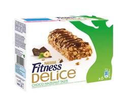 Barres Fitness® Delice Chocolat au lait goût noisette