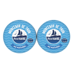 Morceaux de thon au naturel 160g x2