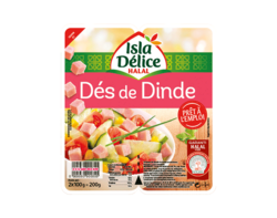 Dés de dinde nature