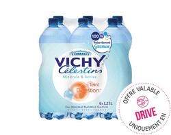 L’eau minérale gazeuse VICHY Célestins