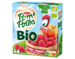 Pom'Potes® Bio Pomme Framboise 4x90g