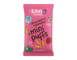 Strawberry and Banana Mini Puffs