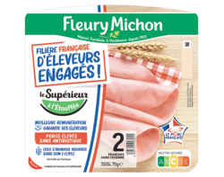 Jambon de porc Supérieur 2 tranches FFEE