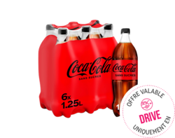 Coca-Cola sans sucres bouteille 6x1,25L