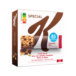 
Barres Special K® Chocolat Noir  6x21,5g