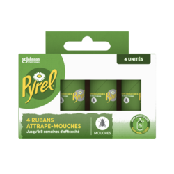RUBANS ATTRAPE MOUCHES SANS INSECTICIDES X4