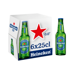 Heineken 0.0 bière blonde sans alcool 6x25cl 0.0°