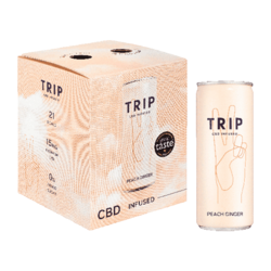 Peach Ginger CBD Drink  4 x 250ml Multipack