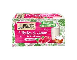 Perles du Japon au lait de coco framboise 2x90g
