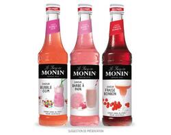 Sirop saveur Bubble Gum, Barbe à Papa et Fraise Bonbon