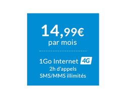 Forfait 4G à 14,99€