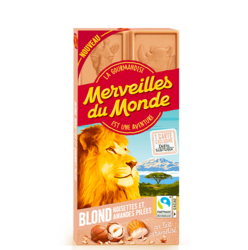 Tablette chocolat Blond Noisettes et amandes pilées
