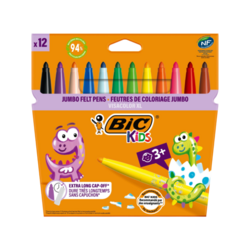 BIC® Kids Pastel Felt Pens - 12 Colors