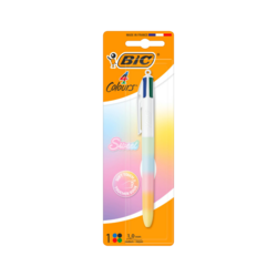 BIC® 4 Colours Rainbow Pastel Ballpoint Pen