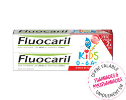 Lot de 2 Fluocaril Kids 0-6 Ans