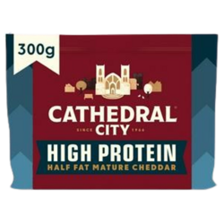 Cathedral City High Protein Half Fat Mature Cheddar Cheese 300g