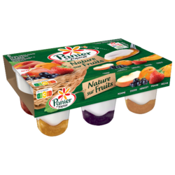 Panier de Yoplait Nature sur Fruits Panaché 6x140g