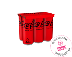 Coca-Cola sans sucres canettes 6x33CL