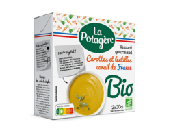 Velouté de carottes lentilles corail de France