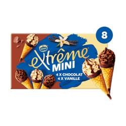 Mini Cônes Extrême Vanille Chocolat X8