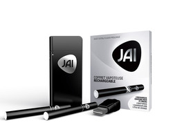 Coffret de 2 vapoteuses rechargeables JAI
2 Recharges (Fresh & Rich), 2 batteries, 1 étui, 1 chargeur USB