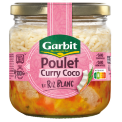 Poulet Curry Coco et riz blanc 300g