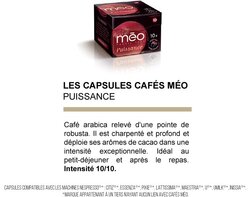 Capsules cafés Méo - Puissance