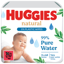 Lingettes Huggies Natural 3x48