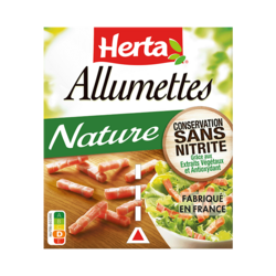 Allumettes nature Conservation Sans Nitrite 2x75g