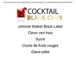 Découvrez le cocktail Johnnie Walker Black Caïpi 