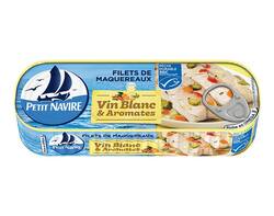 Filets de Maquereaux MSC Vin Blanc et Aromates 