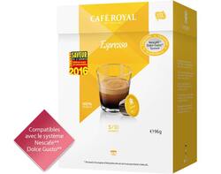 Capsules Café Royal Espresso
*Cette marque est la propriété de tiers qui n’ont aucune relation avec Delica AG.