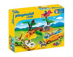 Coffret animaux de la savane avec gardien et touristes