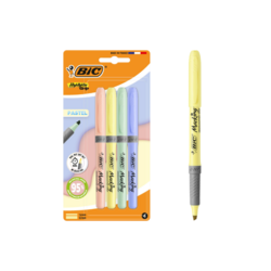 BIC® Highlighter Grip Pastel - 4 Highlighters