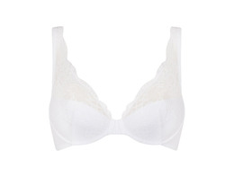 Tulle & Volupté (blanc) - Soutien-gorge Demi-coques