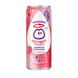 Juicy water bubbles raspberry and blackcurrant 330ml