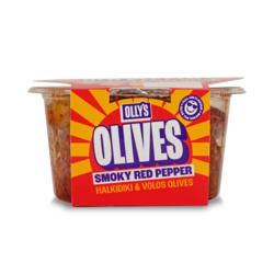 Olly's Smoky Red Pepper Halkidiki & Volos Olives